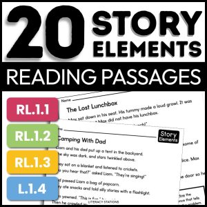 Story Elements Reading Passages for First Grade