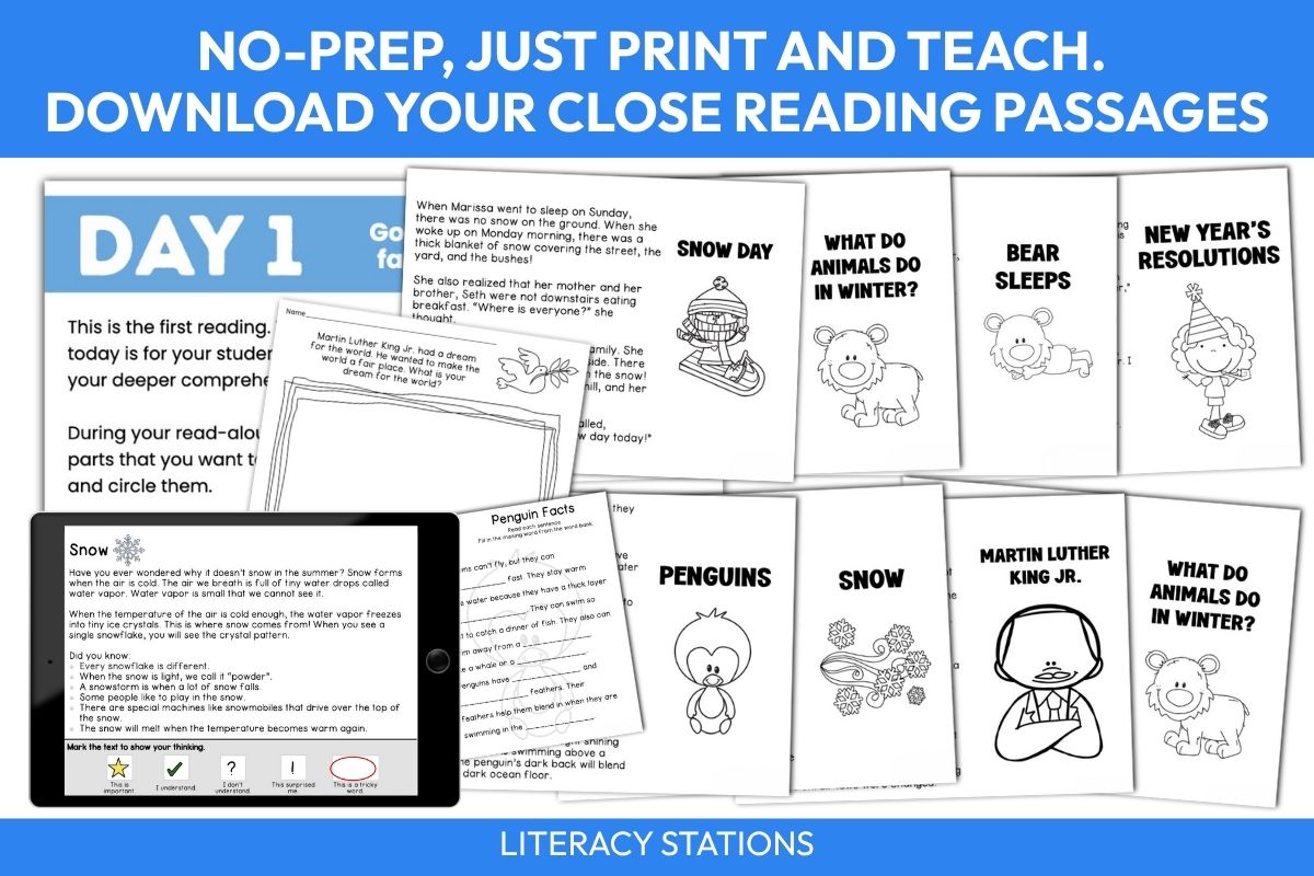 january close reading