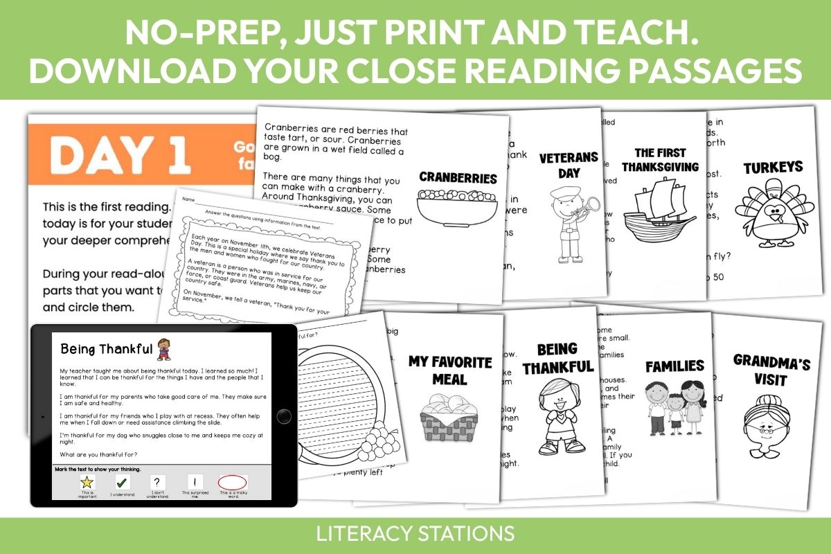 november close reading