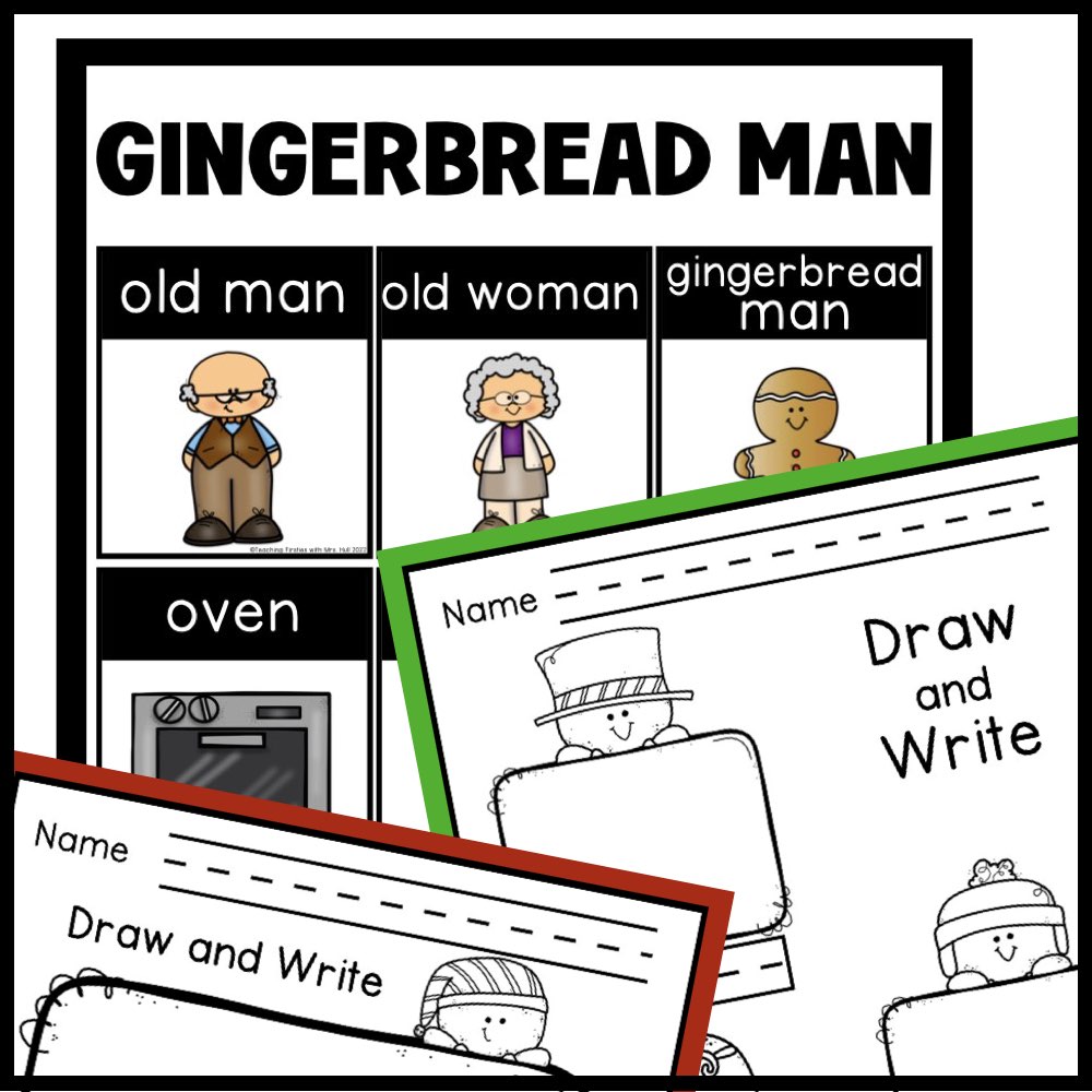 gingerbread man story writing center