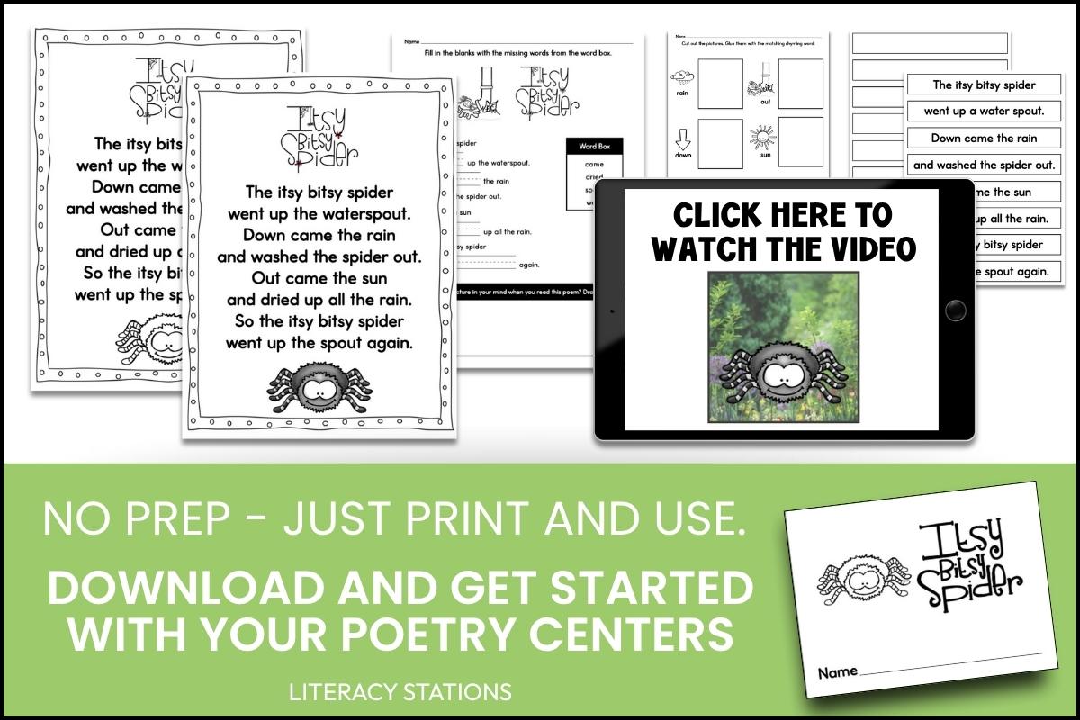 Itsy Bitsy Spider Poetry Center